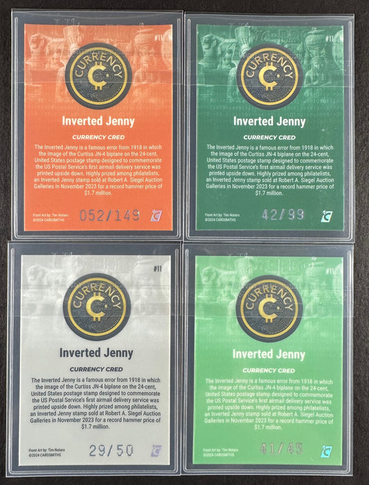 Cardsmiths Series 4 – Inverted Jenny #11 – Beryl 052/149, Emerald 42/99, Silver 29/50, Jade 41/45 (4-Card Bundle)