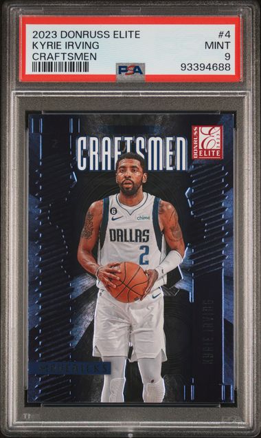 2023 Panini Donruss Elite – Kyrie Irving #4 – Craftsmen Insert – PSA 9 MINT