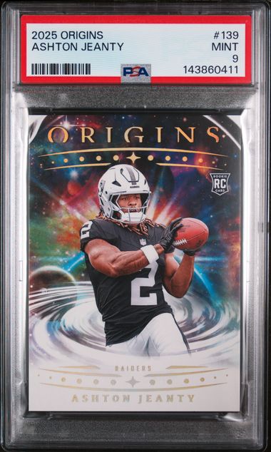 2025 Panini Origins – Ashton Jeanty #139 – Rookie Card – PSA 9 MINT