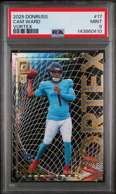 2025 Panini Donruss – Cam Ward #17 – Vortex Insert – PSA 9 MINT