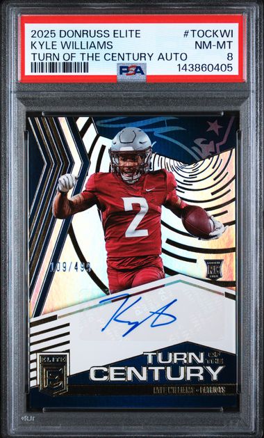 2025 Donruss Elite – Kyle Williams Turn of the Century Auto #TOC-KWI – PSA 8