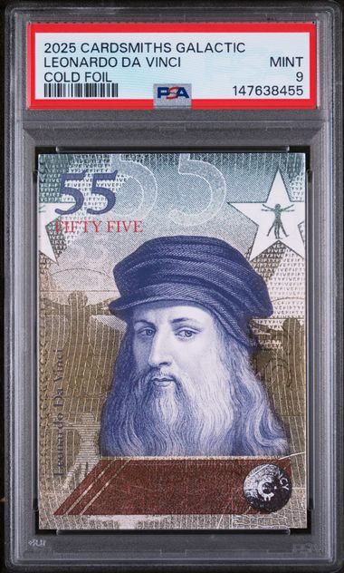 2025 Cardsmiths Galactic Leonardo Da Vinci Cold Foil PSA 9