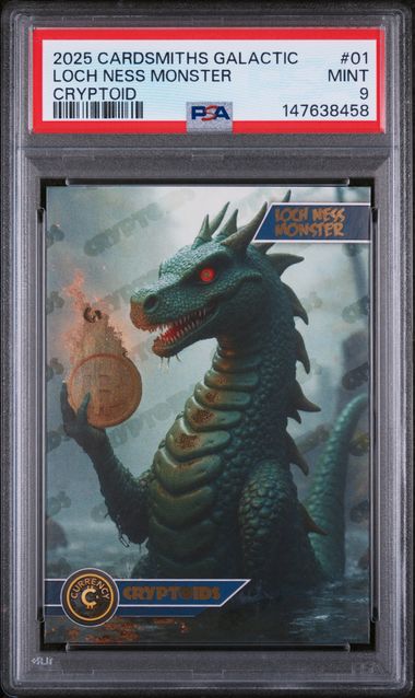 2025 Cardsmiths Galactic Cryptoids Loch Ness Monster PSA 9 CPT-01