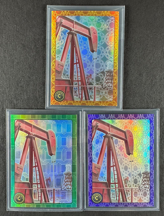 Cardsmiths Series 4 – Oil #57-SP – Emerald 90/99, Amethyst 43/49, Beryl 106/149 (3-Card Bundle)