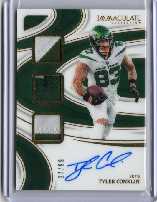 2024 Panini Immaculate Collection Football – Tyler Conklin – Player Collection Autograph Patch 21/99