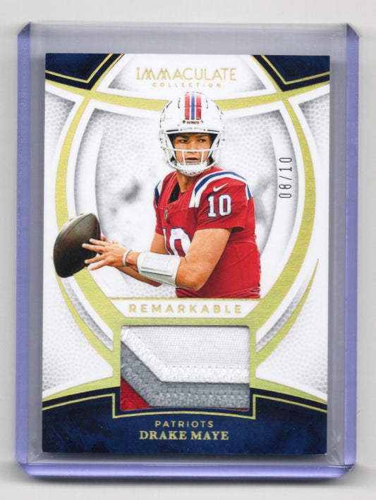 2025 Panini Immaculate Collection – Drake Maye – Remarkable Jerseys 08/10