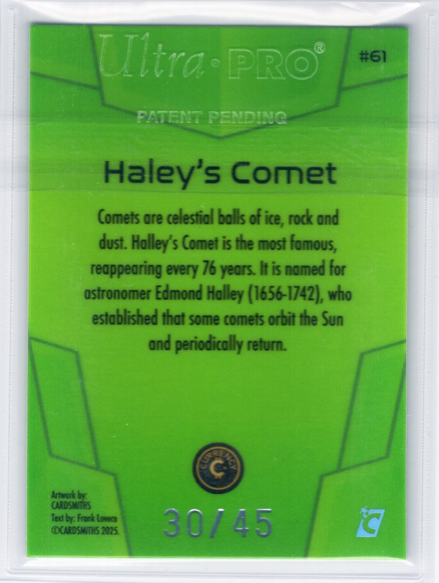 Cardsmiths Space – Galactic Edition – Haley’s Comet #61 – Jade 30/45