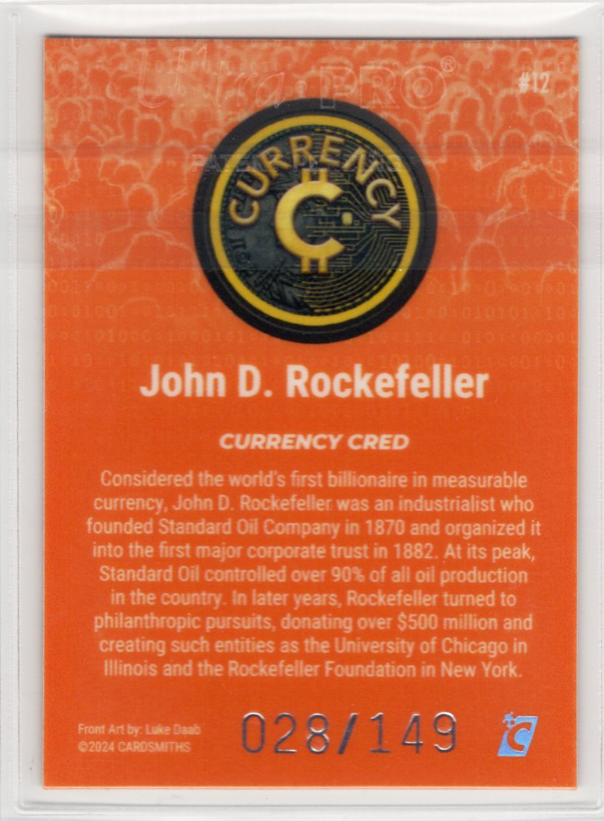 Cardsmiths Series 4 – John D. Rockefeller #12 – Beryl 028/149