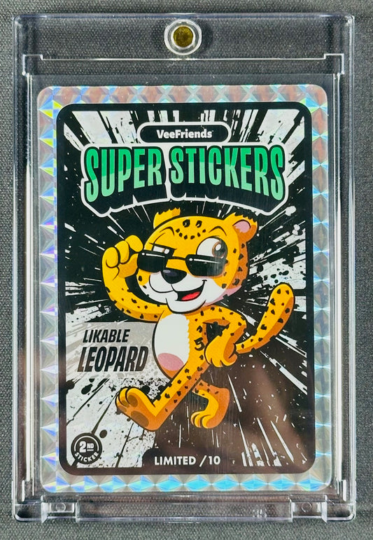 VeeFriends Super Stickers Manga Series – Likable Leopard – Black Splash /10