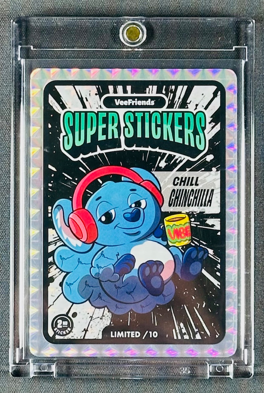 VeeFriends Super Stickers Manga Series – Chill Chinchilla – Black Splash /10