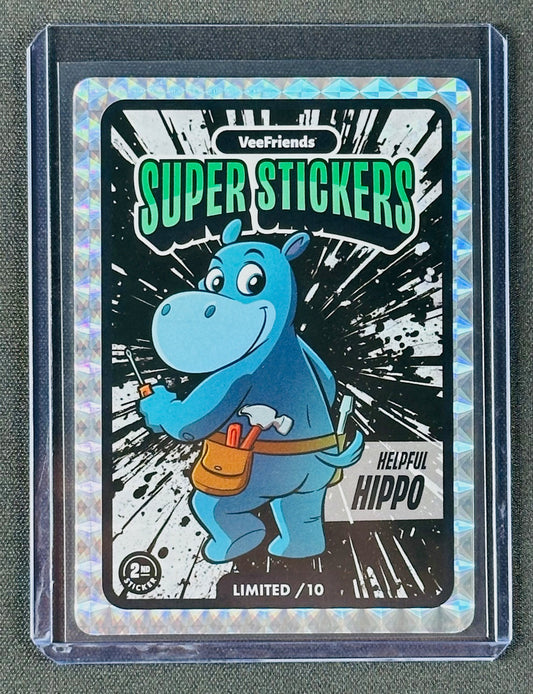 VeeFriends Super Stickers – Helpful Hippo – Black Splash /10 – Manga Series