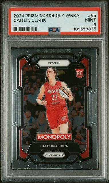 2024 Prizm Monopoly WNBA – Caitlin Clark #65 – Rookie – PSA 9