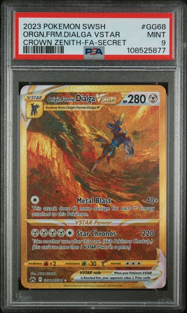2023 Pokémon Crown Zenith - Origin Forme Dialga VSTAR #GG68 - PSA 9