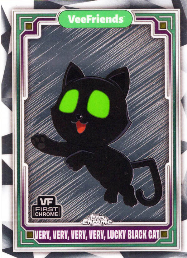 VeeFriends Chrome Refractor – Very, Very, Very, Very Lucky Black Cat (Green Eyes | Rare)