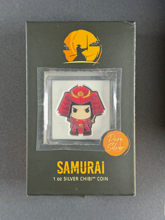 2022 Niue Samurai – 1 oz .999 Fine Silver Chibi Coin – New Zealand Mint