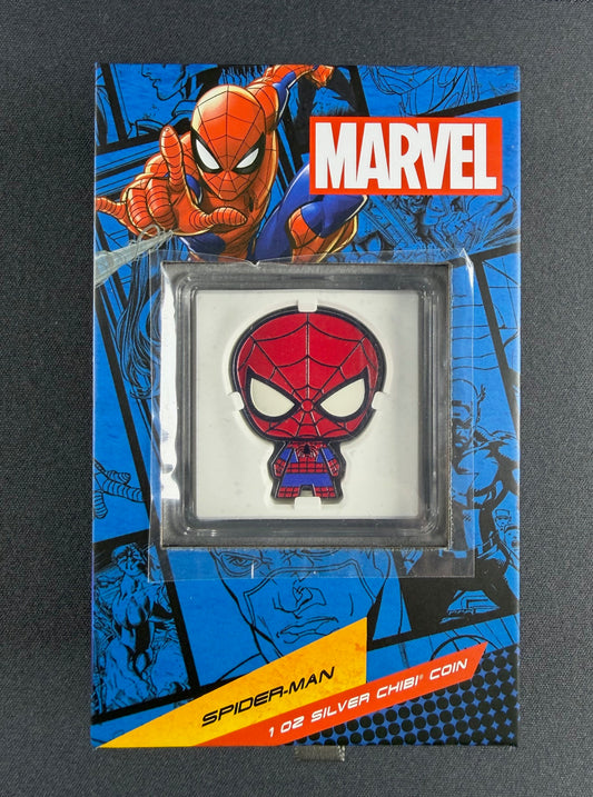 2023 Niue Marvel Spider-Man – 1 oz .999 Fine Silver Chibi® Coin – New Zealand Mint
