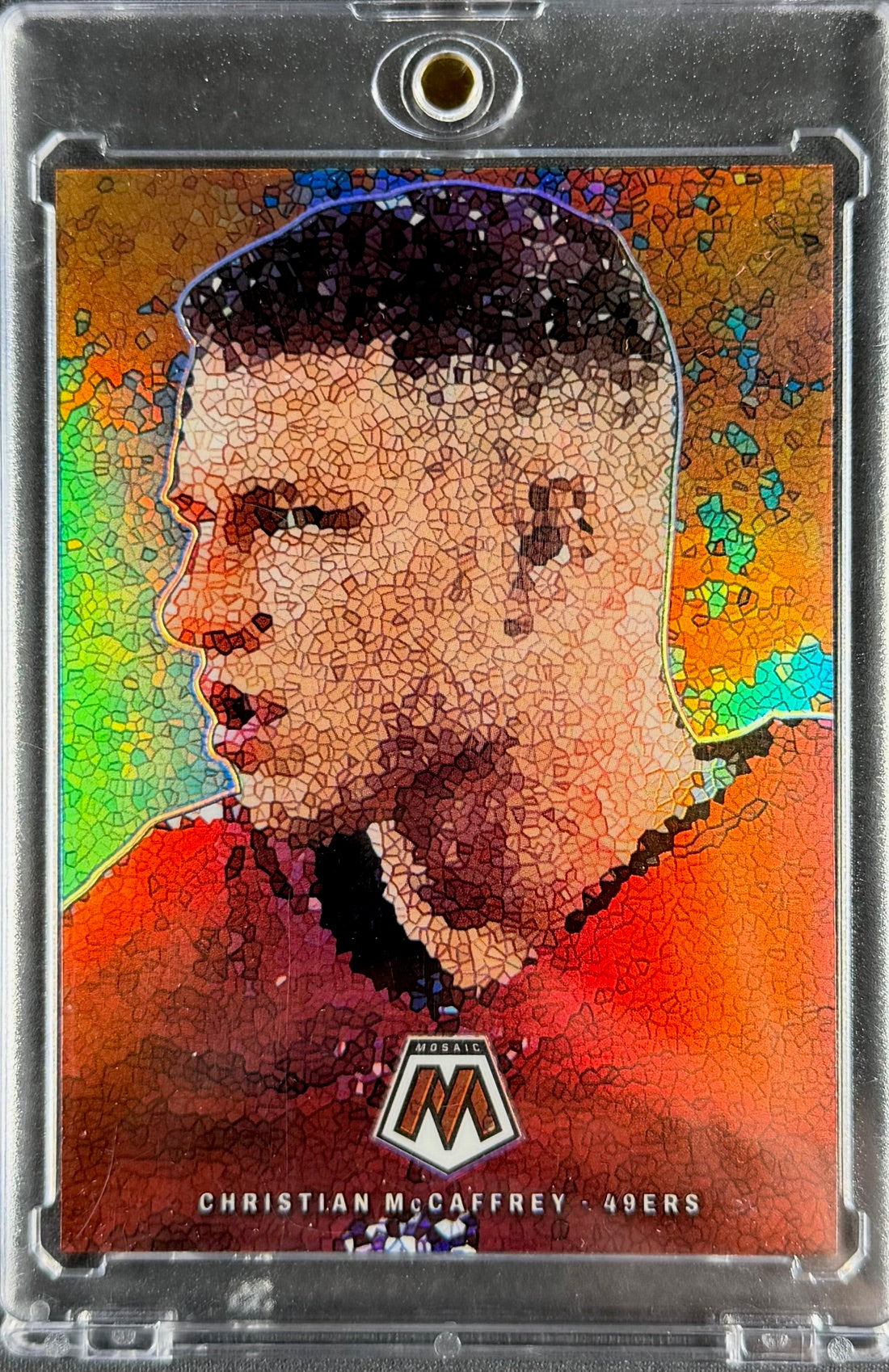 2023 Panini Mosaic – Christian McCaffrey Micro Mosaic #MM-17 – San Francisco 49ers