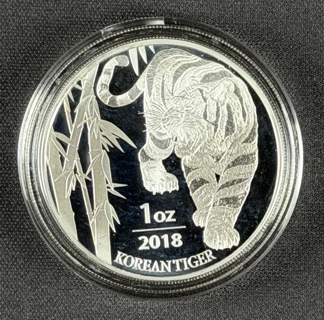 2018 Republic of Korea Korean Tiger – 1 oz .999 Fine Silver