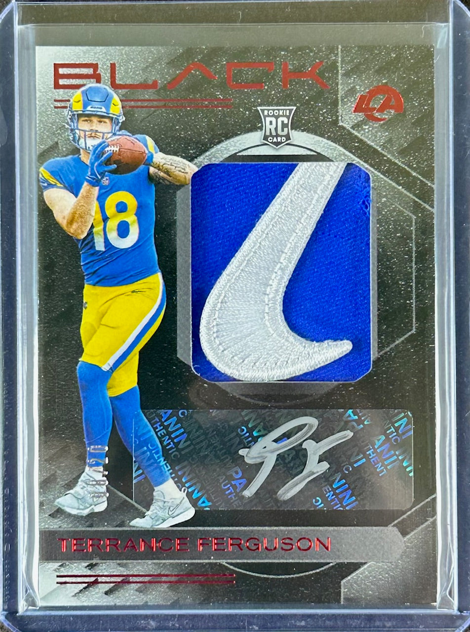 2025 Panini Black – Terrance Ferguson #RKPA-TFN – NIKE SWOOSH Rookie Patch Auto (RPA)