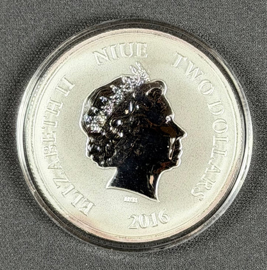 2016 Niue Year of the Monkey – 1 oz .999 Fine Silver – Uncirculated