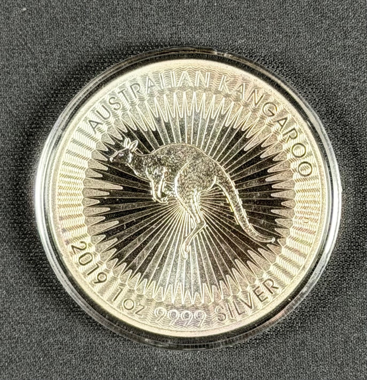 2019 Australian Kangaroo – 1 oz .9999 Fine Silver – Perth Mint – $1