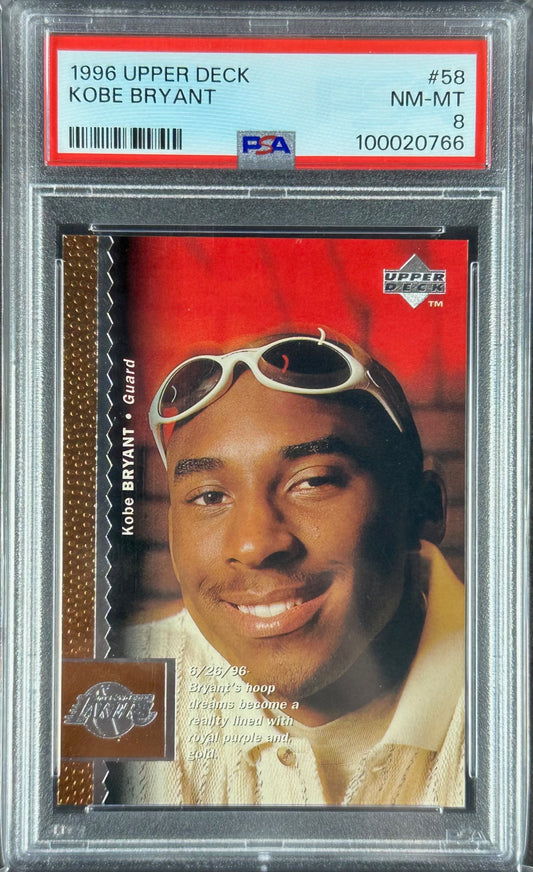 1996 Upper Deck – Kobe Bryant #58 – PSA 8 (NM-MT)