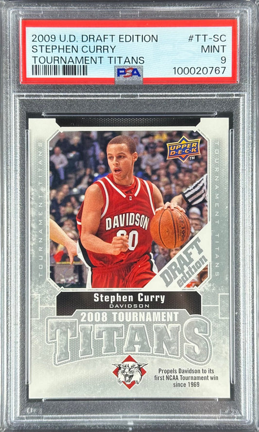 2009 Upper Deck Draft Edition – Stephen Curry Tournament Titans #TT-SC – PSA 9 (100020767)