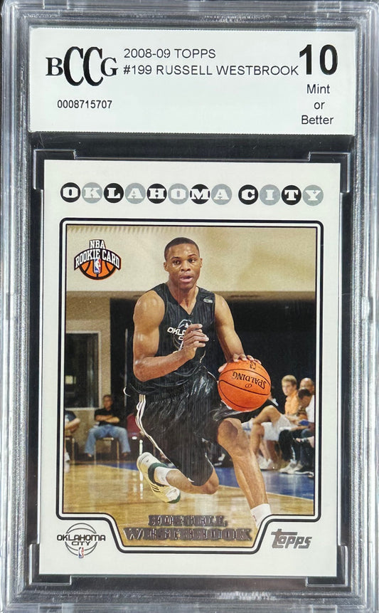 2008-09 Topps – Russell Westbrook #199 – Rookie – BCCG 10