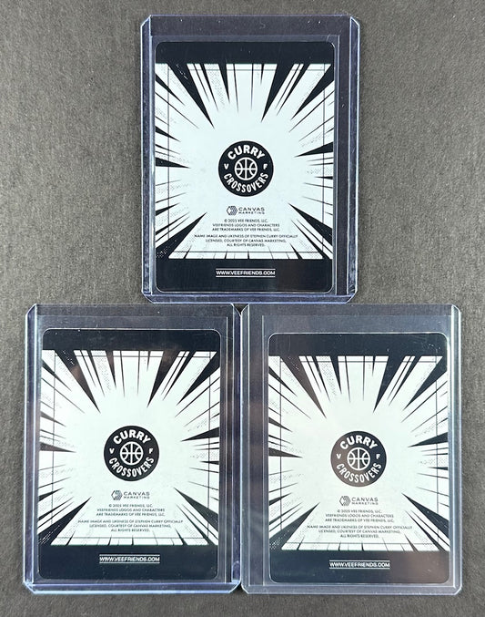 VeeFriends Super Stickers - Curry Crossovers – 3-Card Bundle – Versatile Viking + Decisive Duck + Fearless Fairy