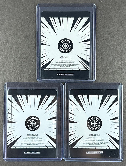 VeeFriends Super Stickers – Curry Crossovers 3-Card Bundle – Rare Robot + Tremendous Tiger + Competitive Clown