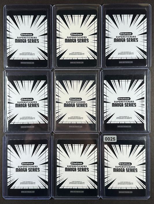 VeeFriends Super Stickers – Manga Cloud 9-Card Bundle – Bullish Bull + Entrepreneur Elf + Tremendous Tiger + Focused Falcon + Positive Porcupine + Amped Aye Aye + Hype Horse + Tranquil Toad + Tenacious Turkey