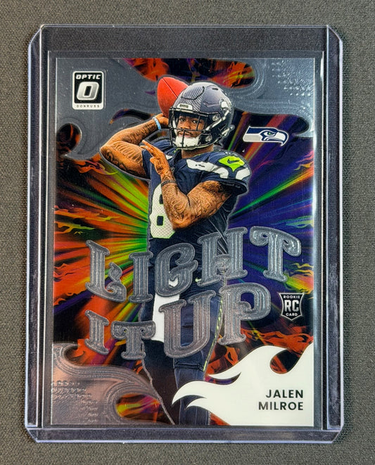 2025 Donruss Optic Jalen Milroe Light It Up Rookie RC Insert #6 – Seahawks