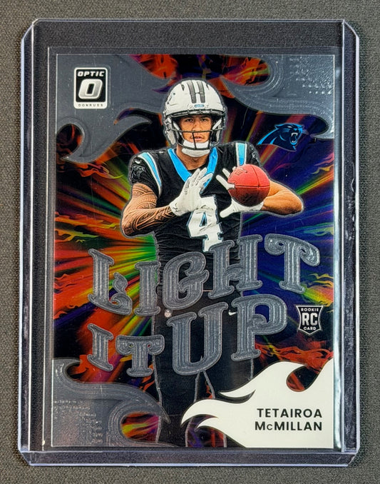 2025 Donruss Optic – Tetairoa McMillan RC #9 – Light It Up Insert – Carolina Panthers