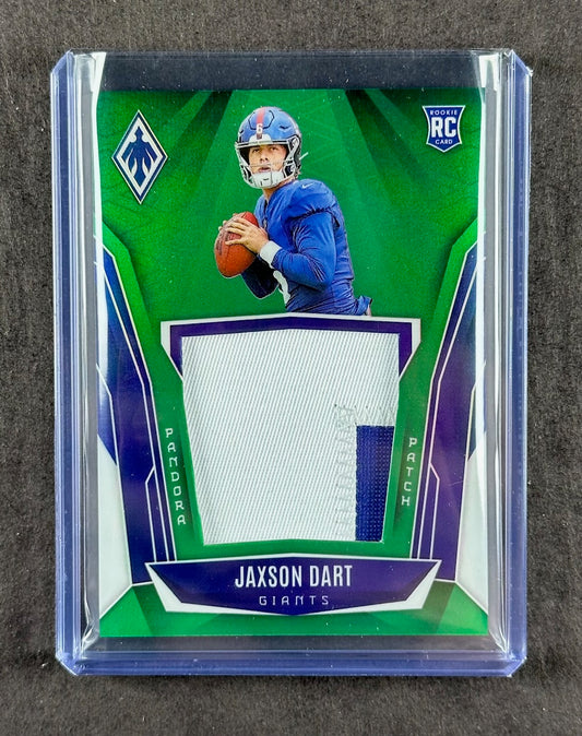2025 Panini Phoenix – Jaxson Dart – Pandora Patch #PAP-JDT – 04/99 – Giants – Rookie