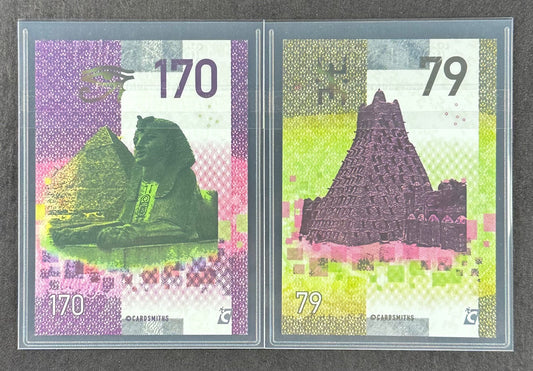 Cardsmiths Series 4 – Cleopatra #170 + Mansa Musa #79 – Cold Foil 2-Card Bundle