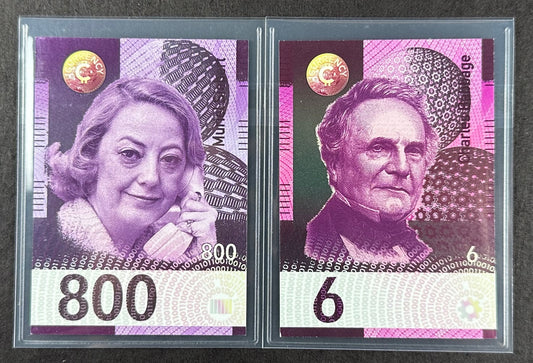 Cardsmiths Series 4 – 2-Card Bundle – Muriel Siebert #800 + Charles Babbage #6 – Cold Foils