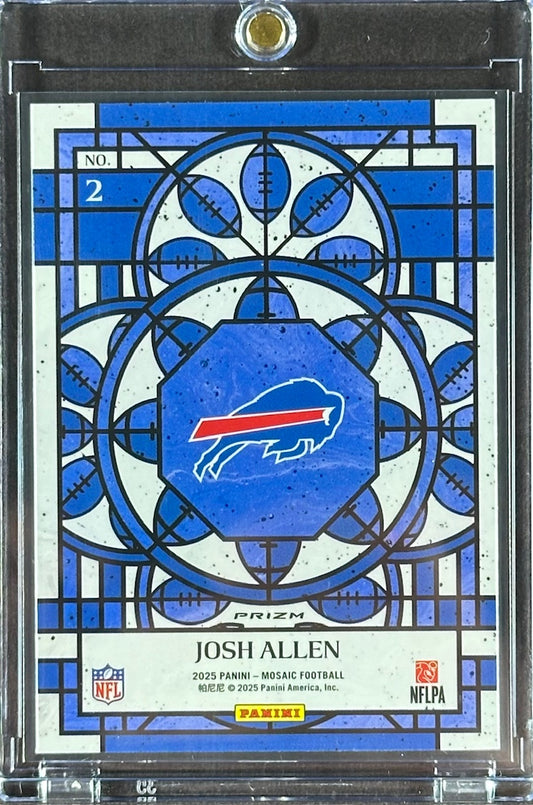 2025 Panini Mosaic – Josh Allen #2 – Stained Glass – SSP Case Hit