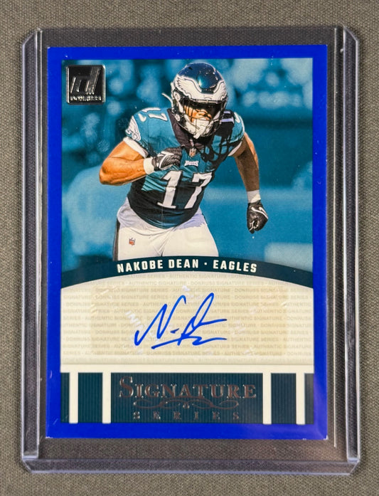 2024 Donruss Signature Series Nakobe Dean Auto SSE-NDE – Philadelphia Eagles Autograph