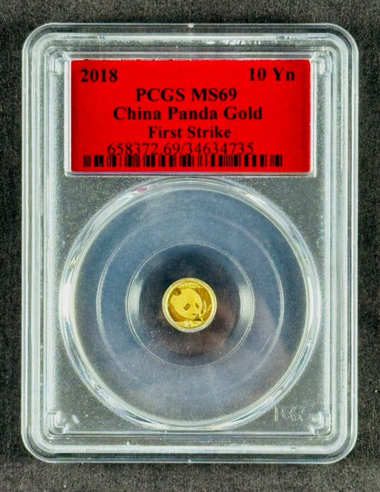 2018 China Panda Gold 10 Yuan – PCGS MS69 – First Strike