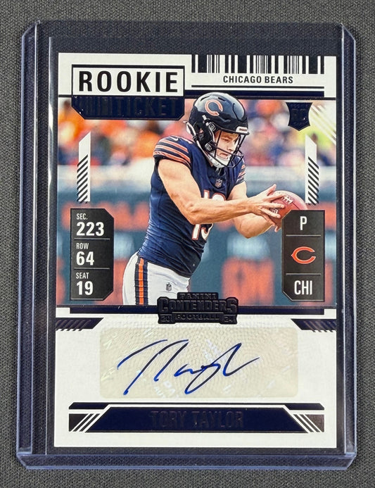 2024 Panini Contenders Football – Tory Taylor #302 – Rookie Ticket Auto