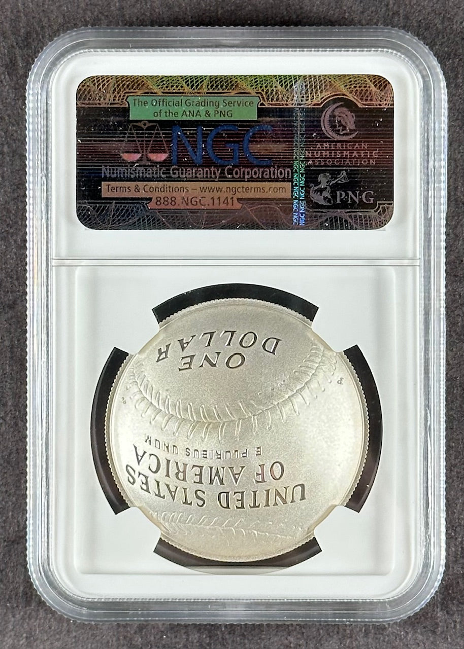 2014-P Baseball Hall of Fame Silver Dollar – NGC PF69 Ultra Cameo