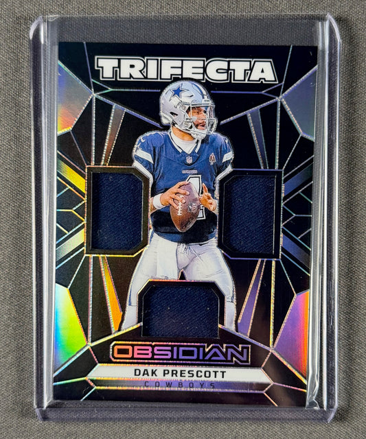 2024 Panini Obsidian Football – Dak Prescott Trifecta TS-DPT – Triple Patch