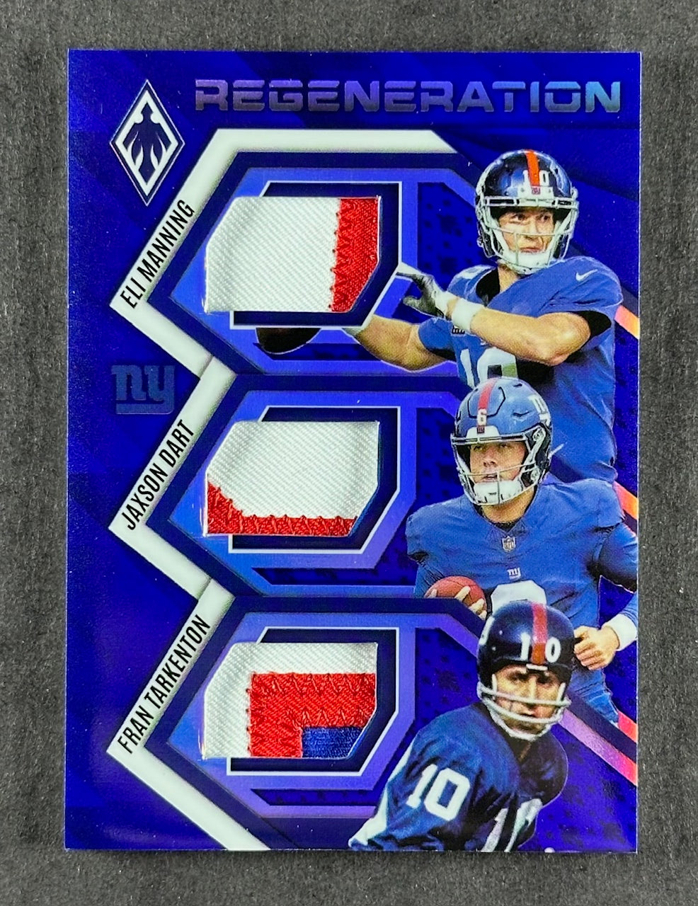 2025 Panini Phoenix Regeneration Triple Patch /199 - Manning, Dart, Tarkenton (Giants)