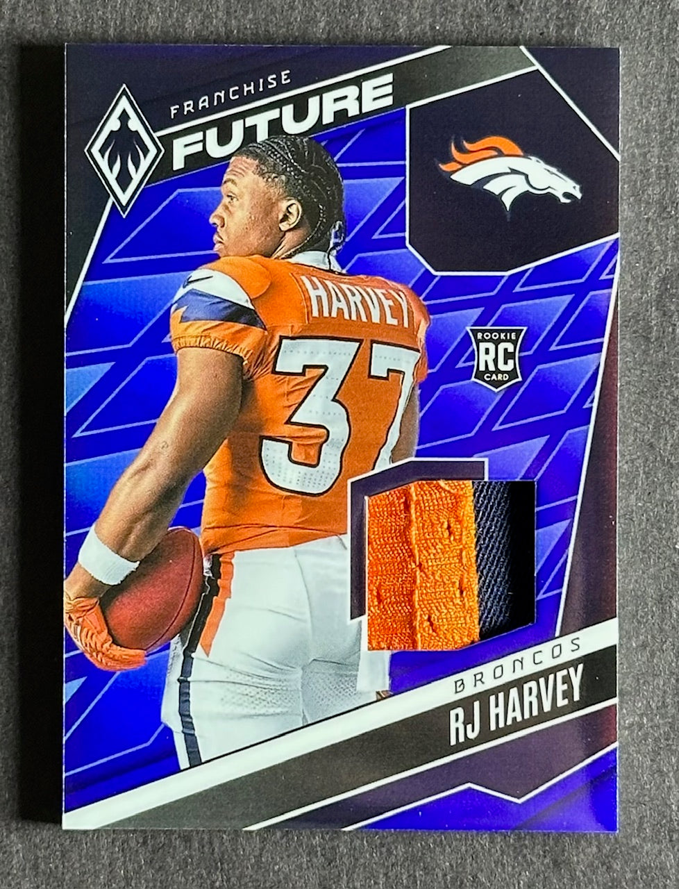2025 Panini Phoenix Franchise Future Patch RC /199 - RJ Harvey (Broncos)