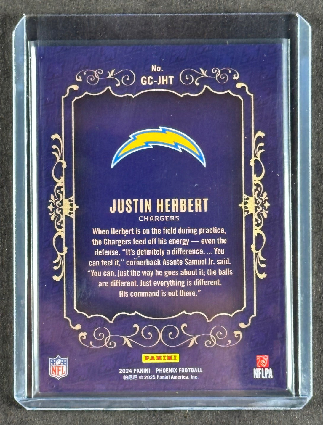 2024 Panini Phoenix Gridiron Crowns -  SSP - Justin Herbert (Chargers)