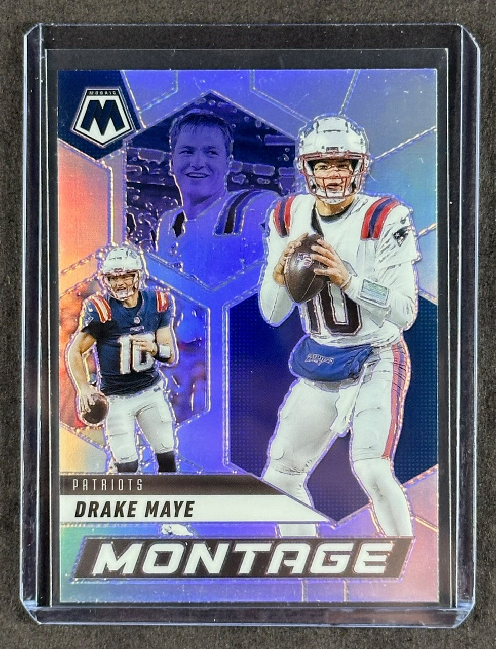 2025 Panini Mosaic Silver Prizm Montage Insert - Drake Maye (Patriots)