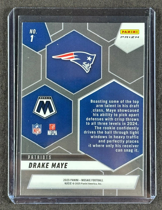 2025 Panini Mosaic Silver Prizm Montage Insert - Drake Maye (Patriots)