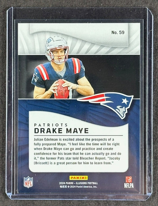 2024 Panini Illusions Drake Maye Rookie #59 – New England Patriots