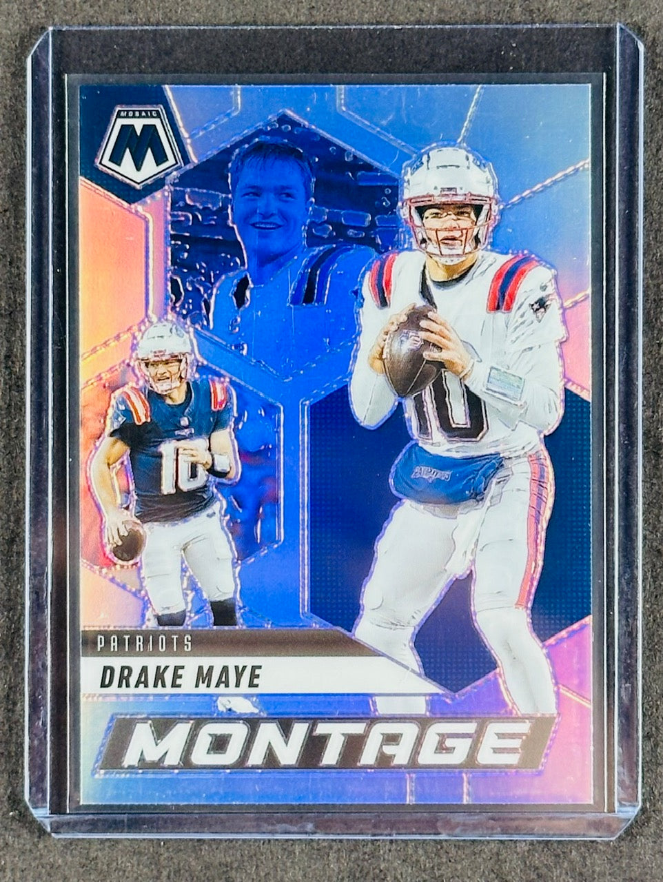 2025 Panini Mosaic Silver Prizm Montage Insert - Drake Maye (Patriots)