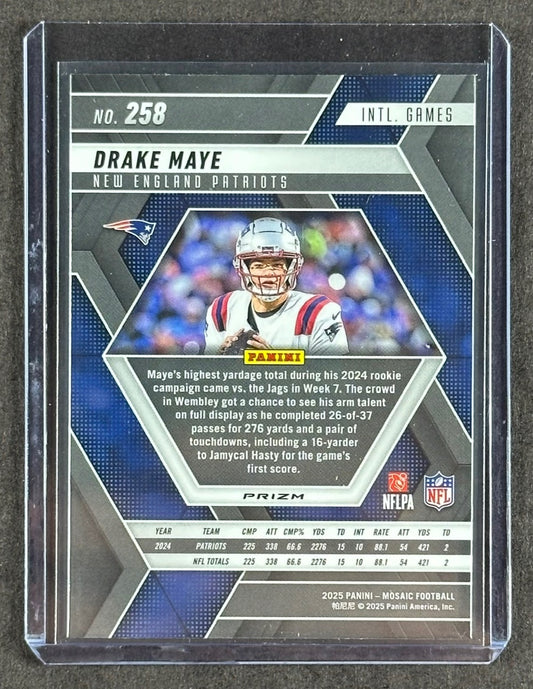 2025 Panini Mosaic Drake Maye England Games – Patriots #258